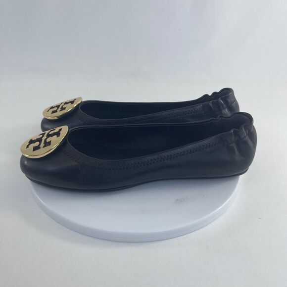 TORY BURCH MINNIE TRAVEL BALLET WITH METAL | Women's 5M | NEW - Picture 2 of 11